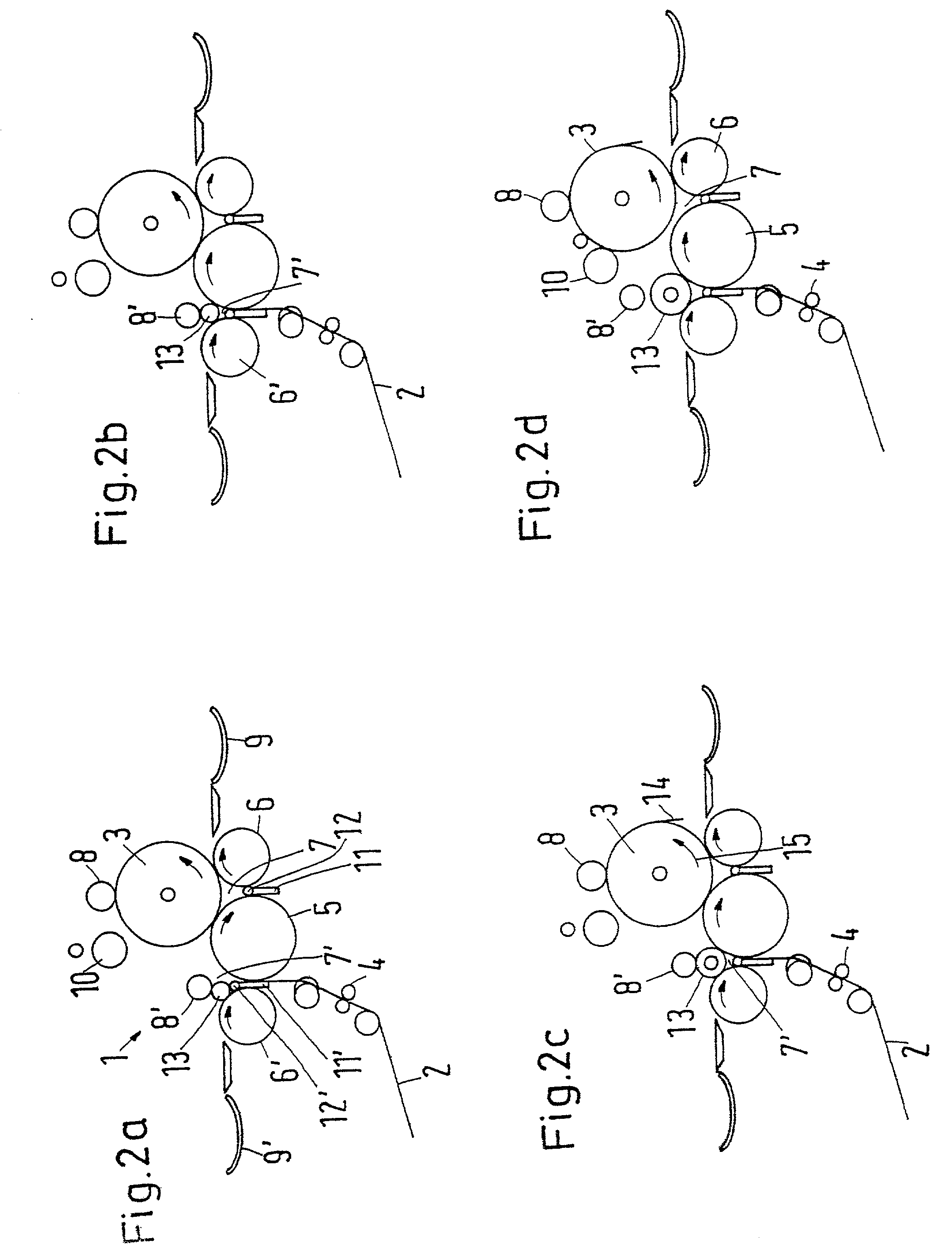 Process and device for producing paper reels