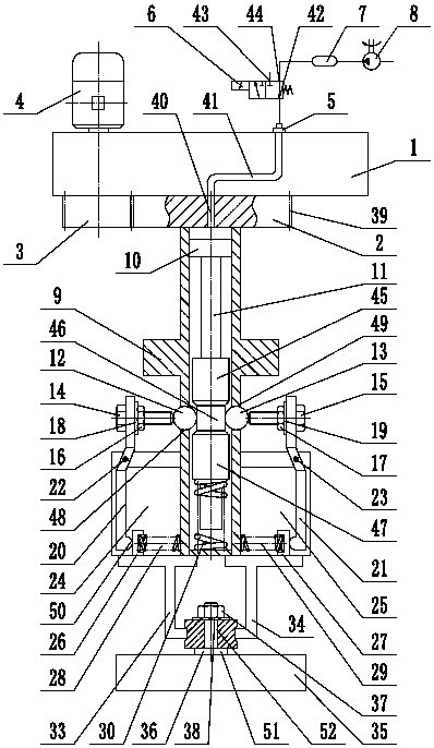 Rotary grooving device for rubber ring