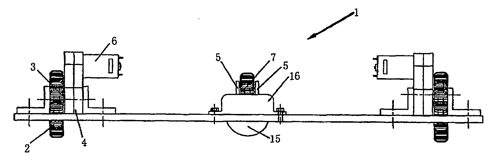 Device for self-determination position of a robot