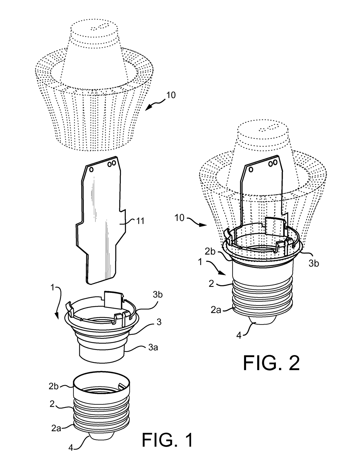 Base for an electrical lamp that prevents rotation and a more efficient method of assembling a base for an electrical lamp