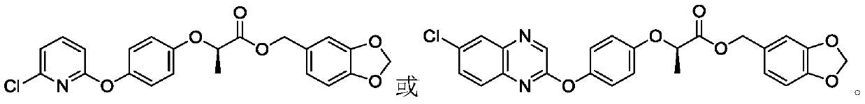 A kind of aryloxyphenoxypropionate compound and its preparation method and application