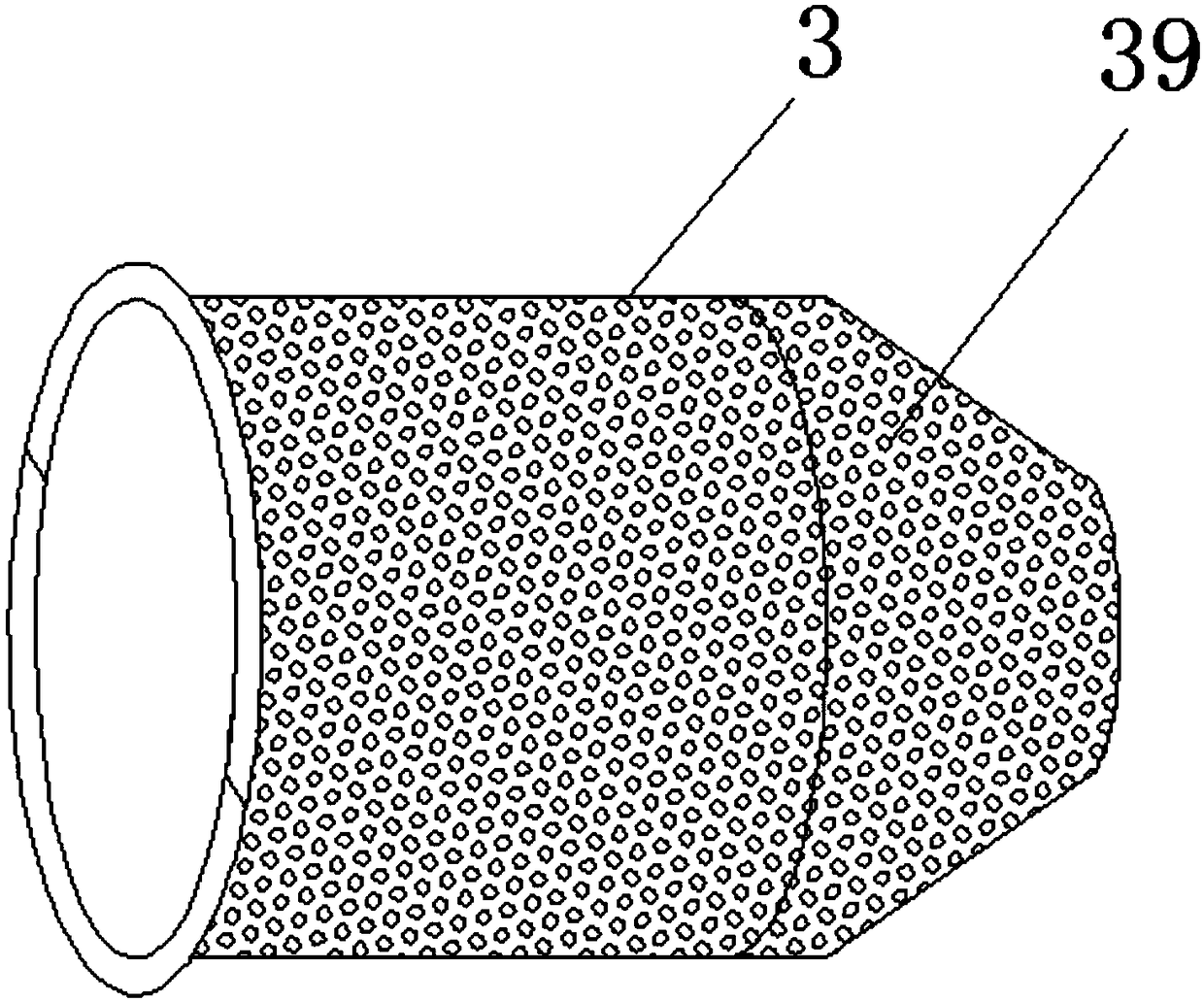 Wastewater pretreatment device for food processing industry