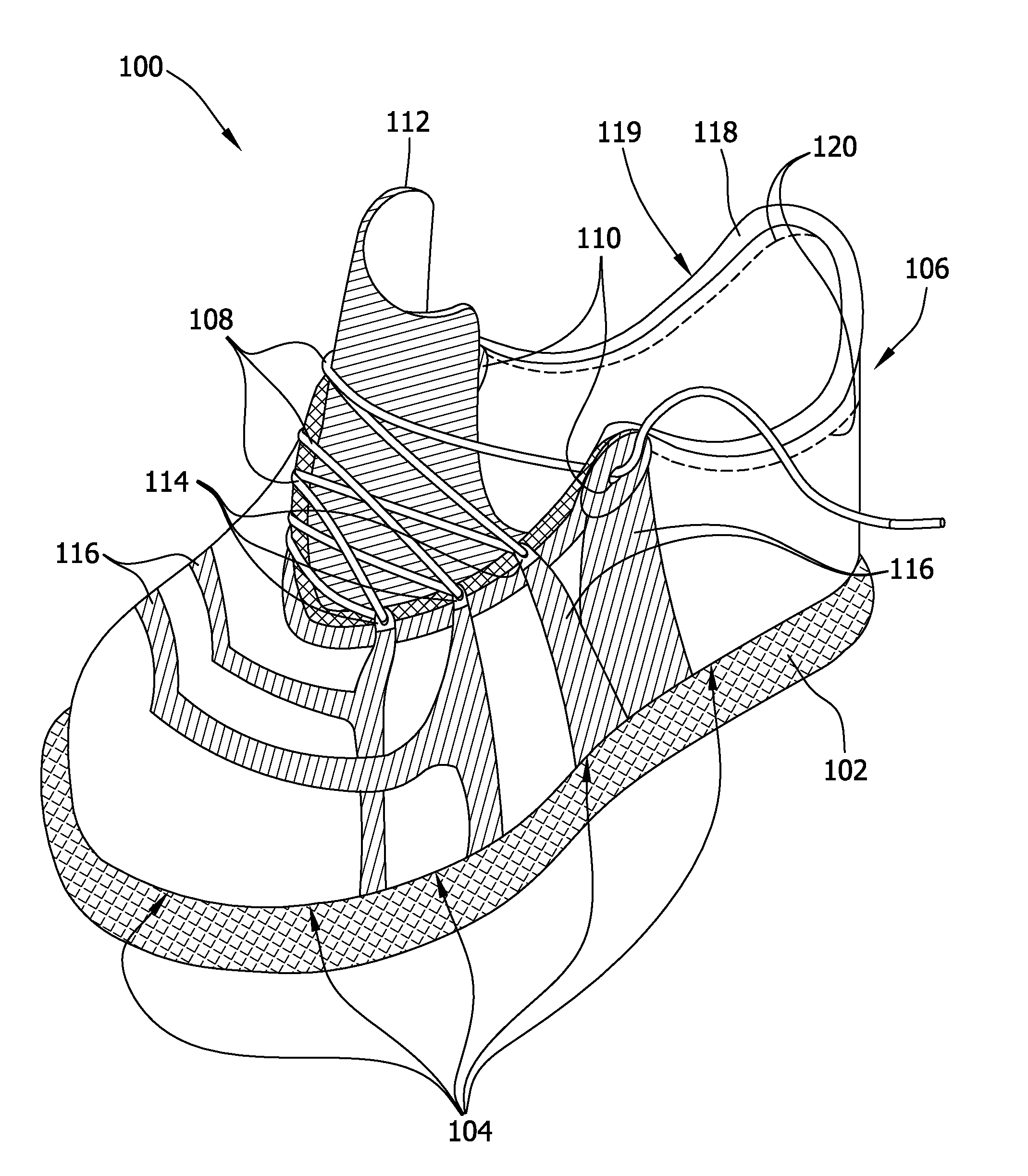 Method and apparatus for one piece footwear construction