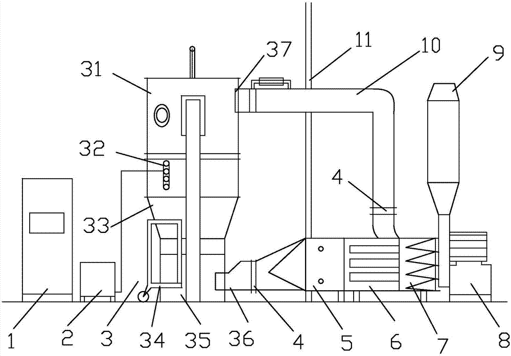 Boiling drying granulating device