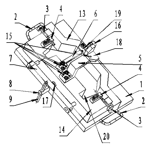 Low melting point alloy casting clamp for processing thin-walled parts, and use method thereof