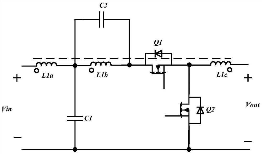 Coupled quasi-Z-source direct-current converter