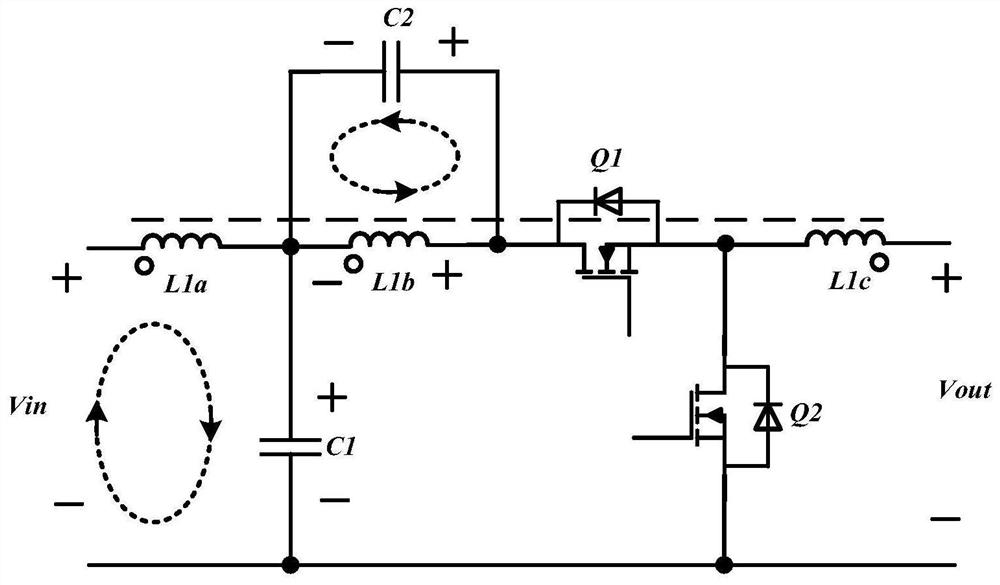 Coupled quasi-Z-source direct-current converter