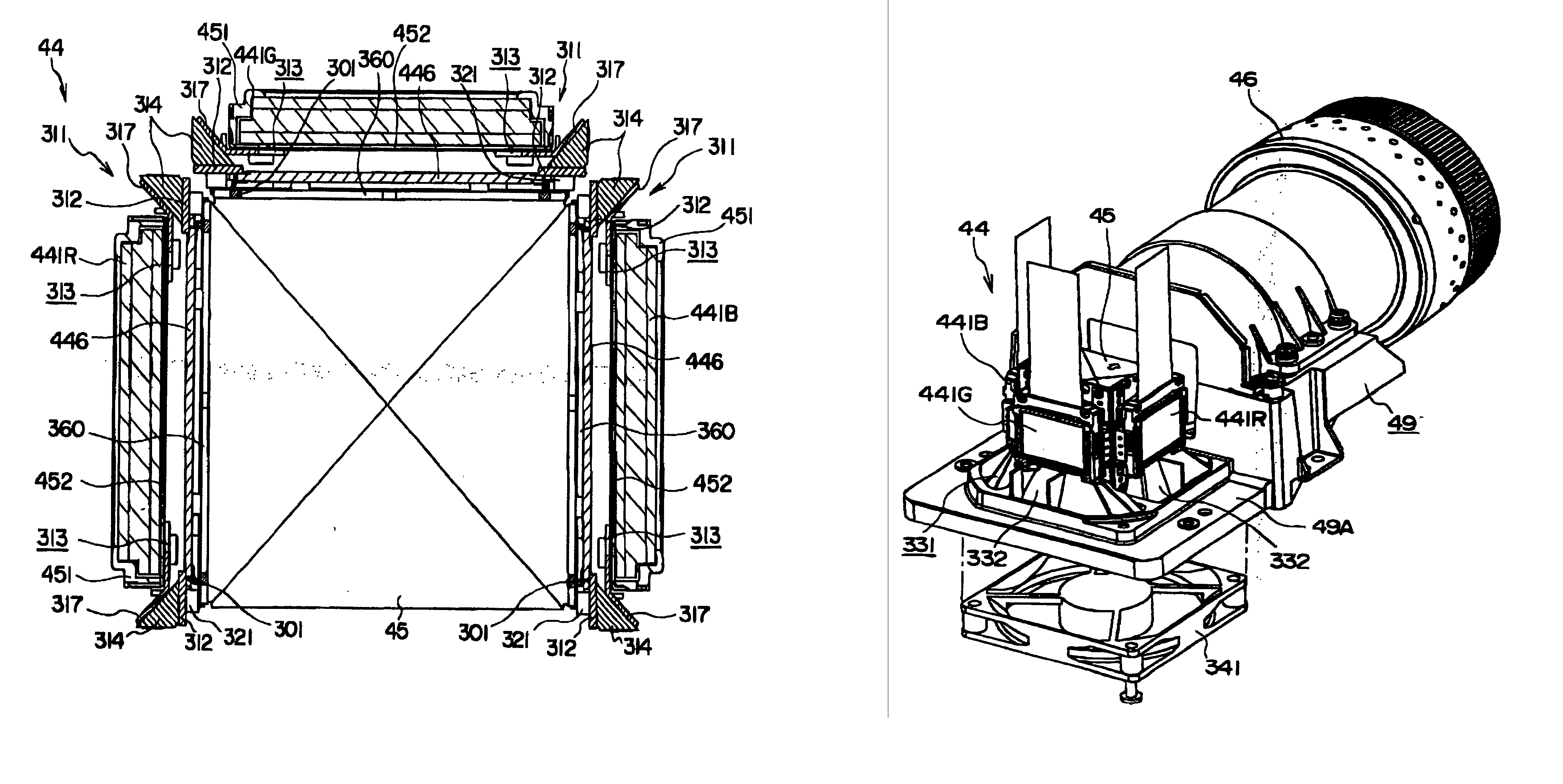 Cooling mechanism of optical modulator, optical modulator attachment unit and projector