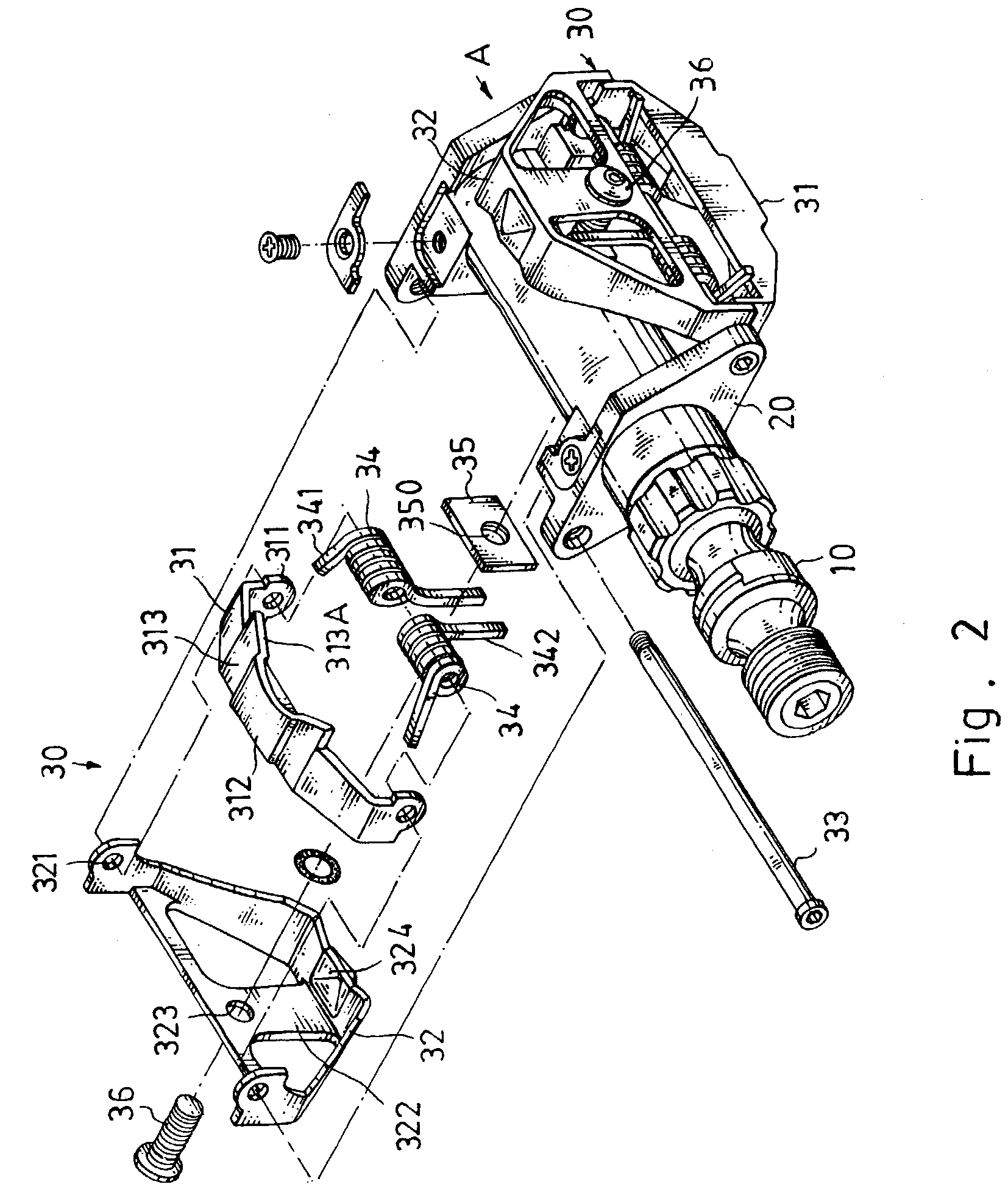 Pedal structure for a bicycle
