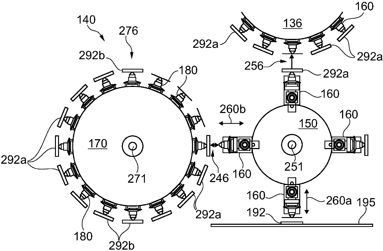 Buffering of fcob chips in a chip transfer device