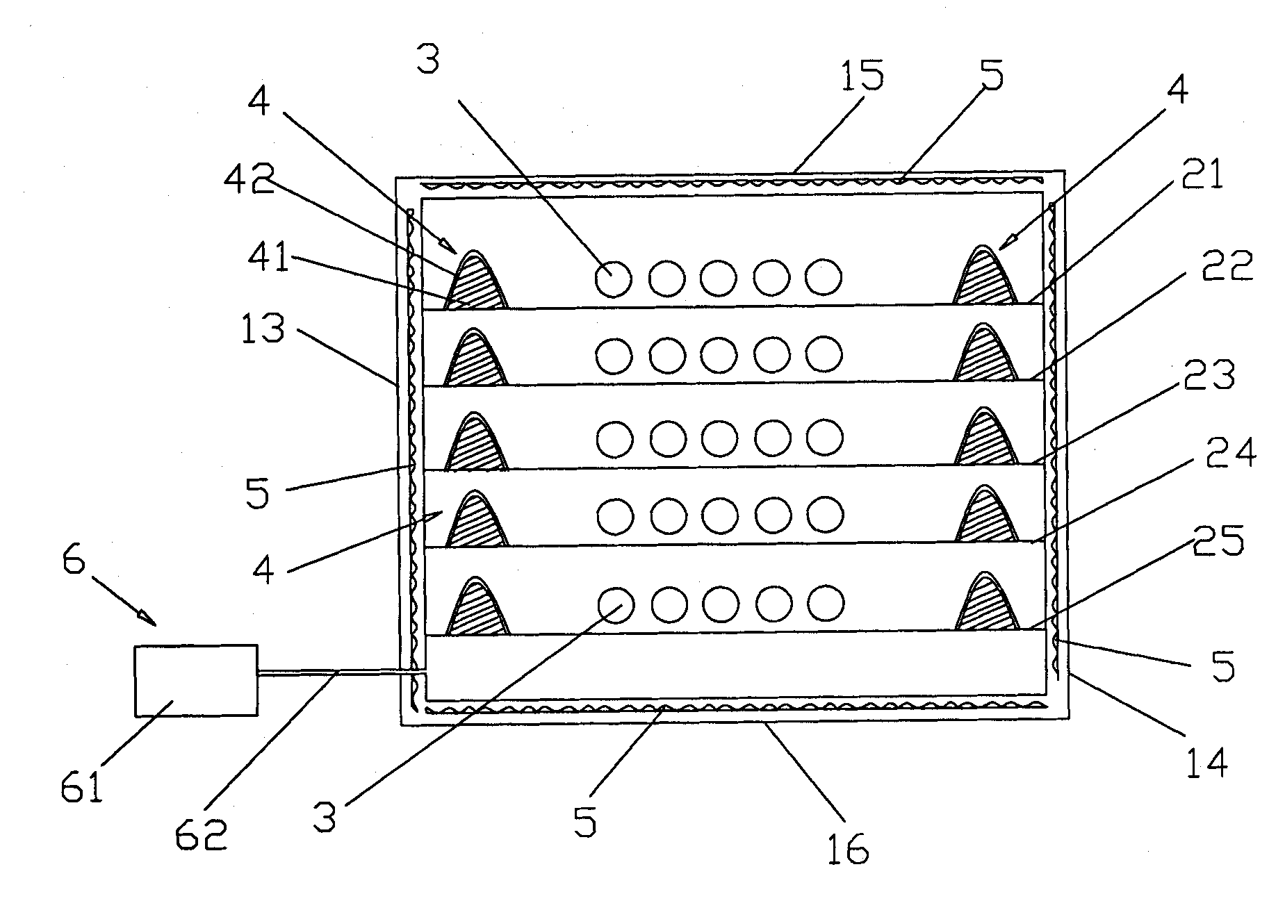 Drying device of battery pole shoe and drying method