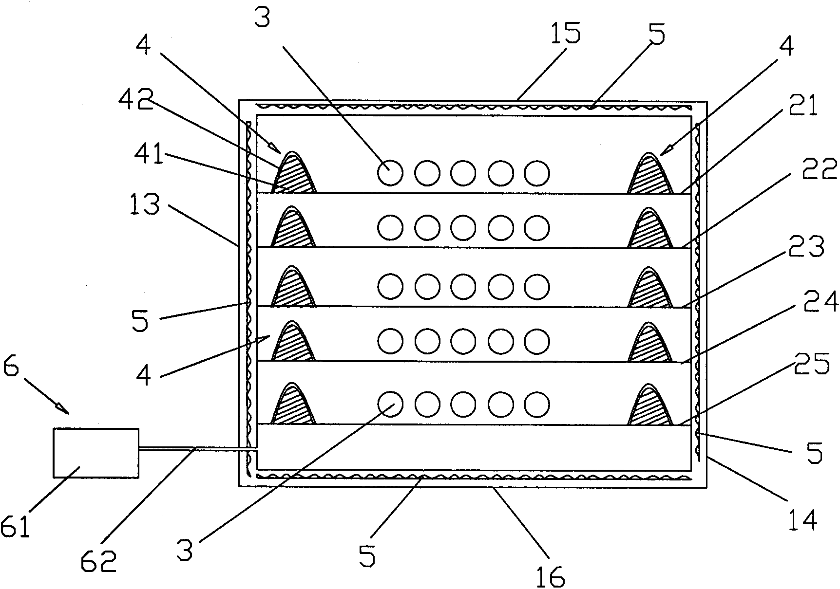 Drying device of battery pole shoe and drying method