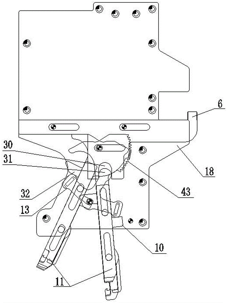 Self-controlled vertical thread adjusting device