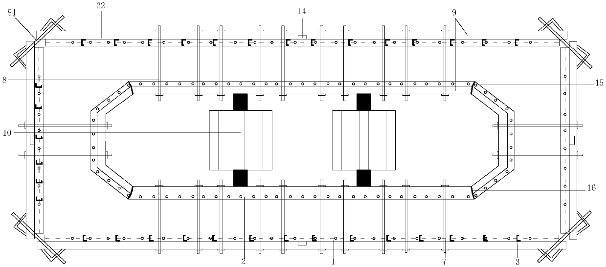 Hollow high pier formwork supporting system and construction method ...