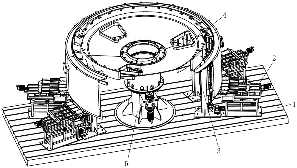 Magnet automatic assembly device for wind turbines