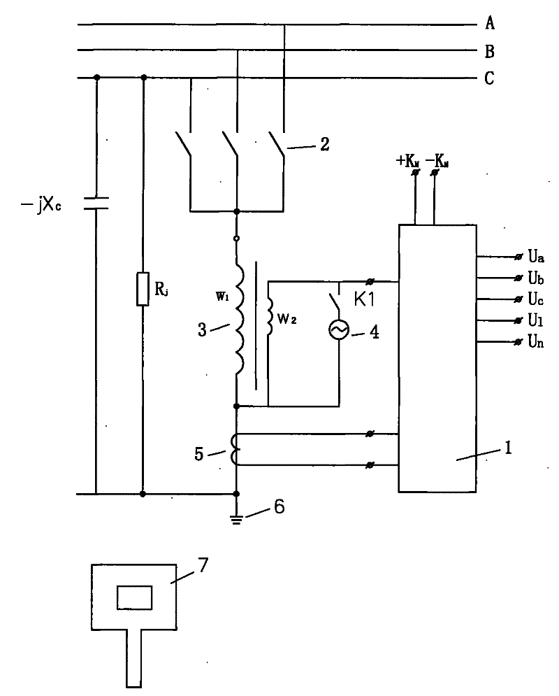 Single-phase ground fault positioning method for ground protective device of low-current system