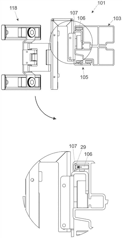 Arrangement for guiding a sliding door