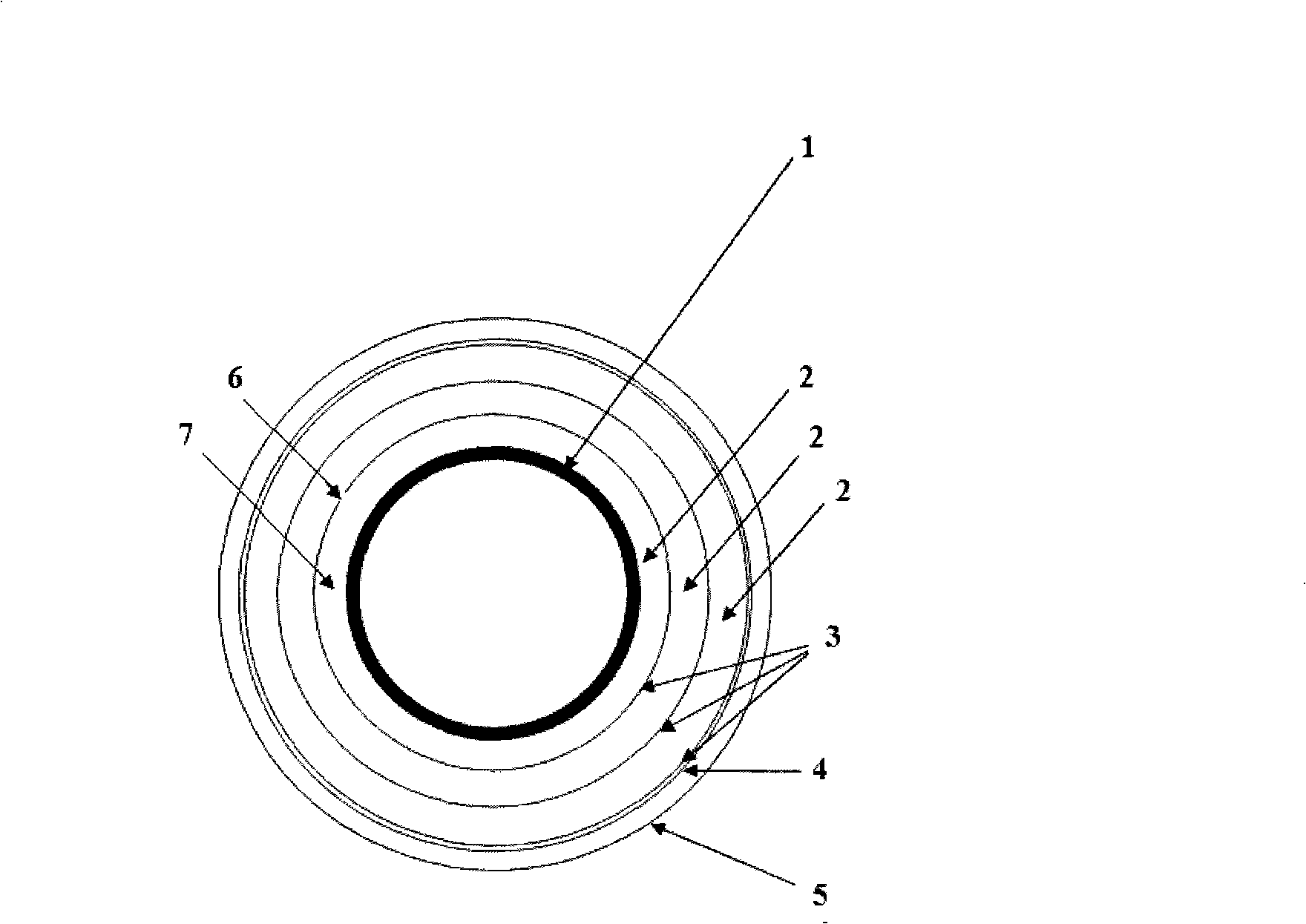 Composite insulating tube type bus and method for preparing the same