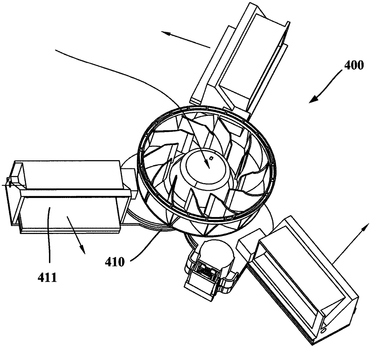 Shunt air-supplying device and refrigerator