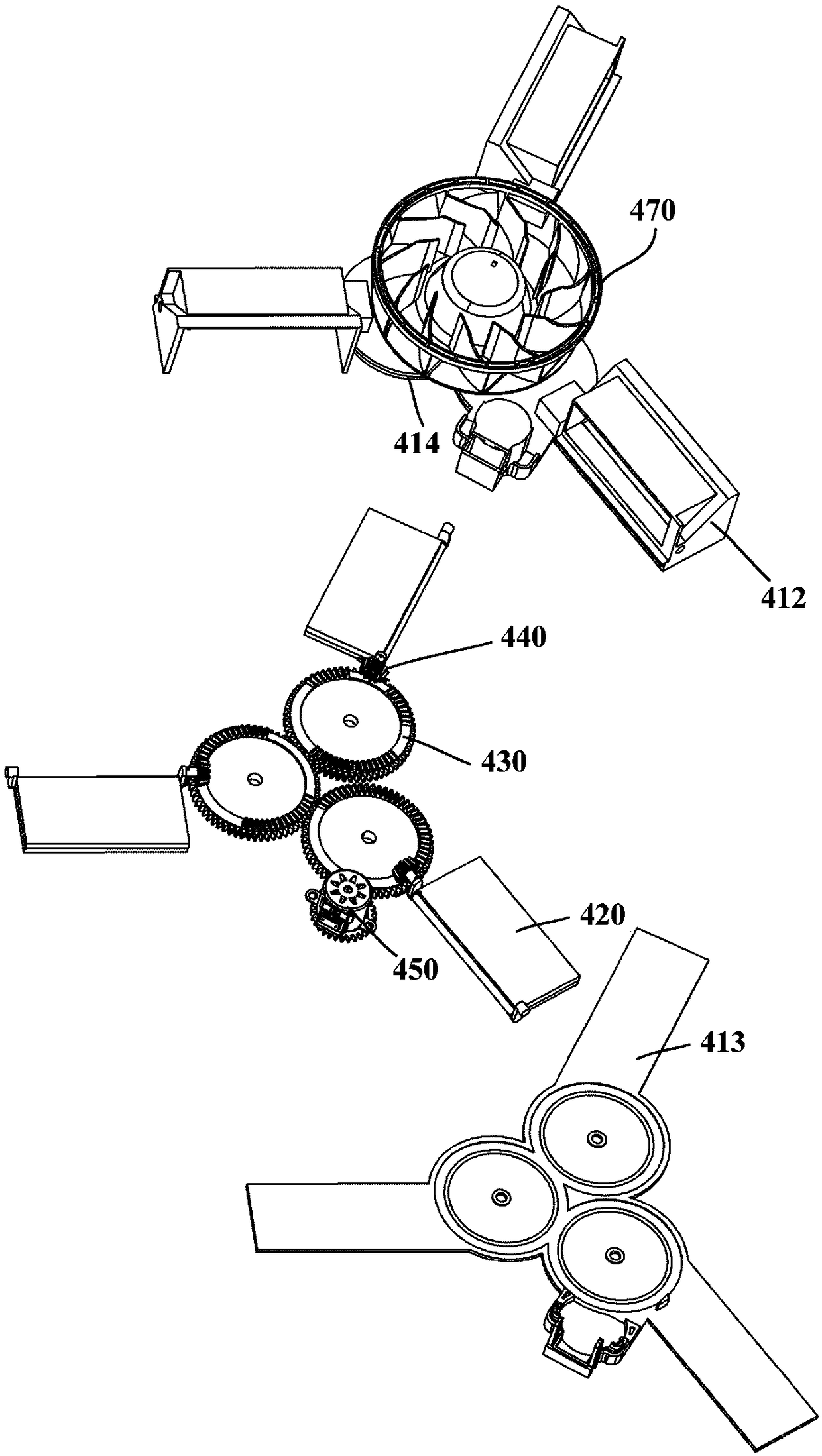 Shunt air-supplying device and refrigerator