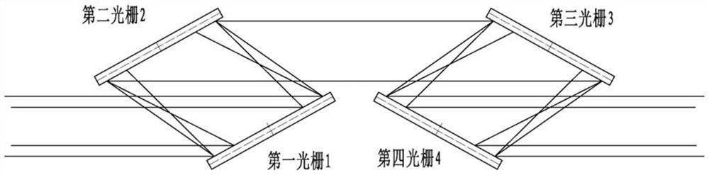 Laser pulse width compression system with preset space chirp