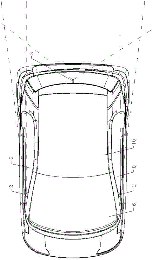 Vehicle-mounted electronic rearview mirror head-up displaying device