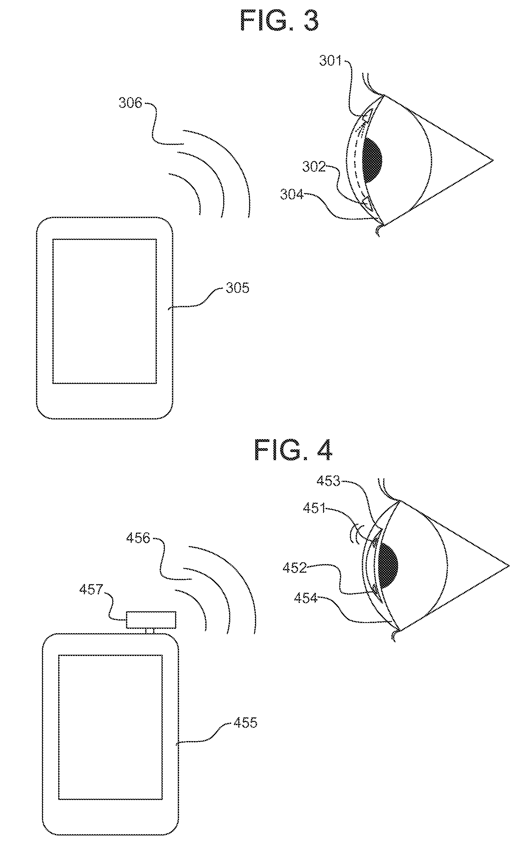 Ophthalmic lens system capable of interfacing with an external device