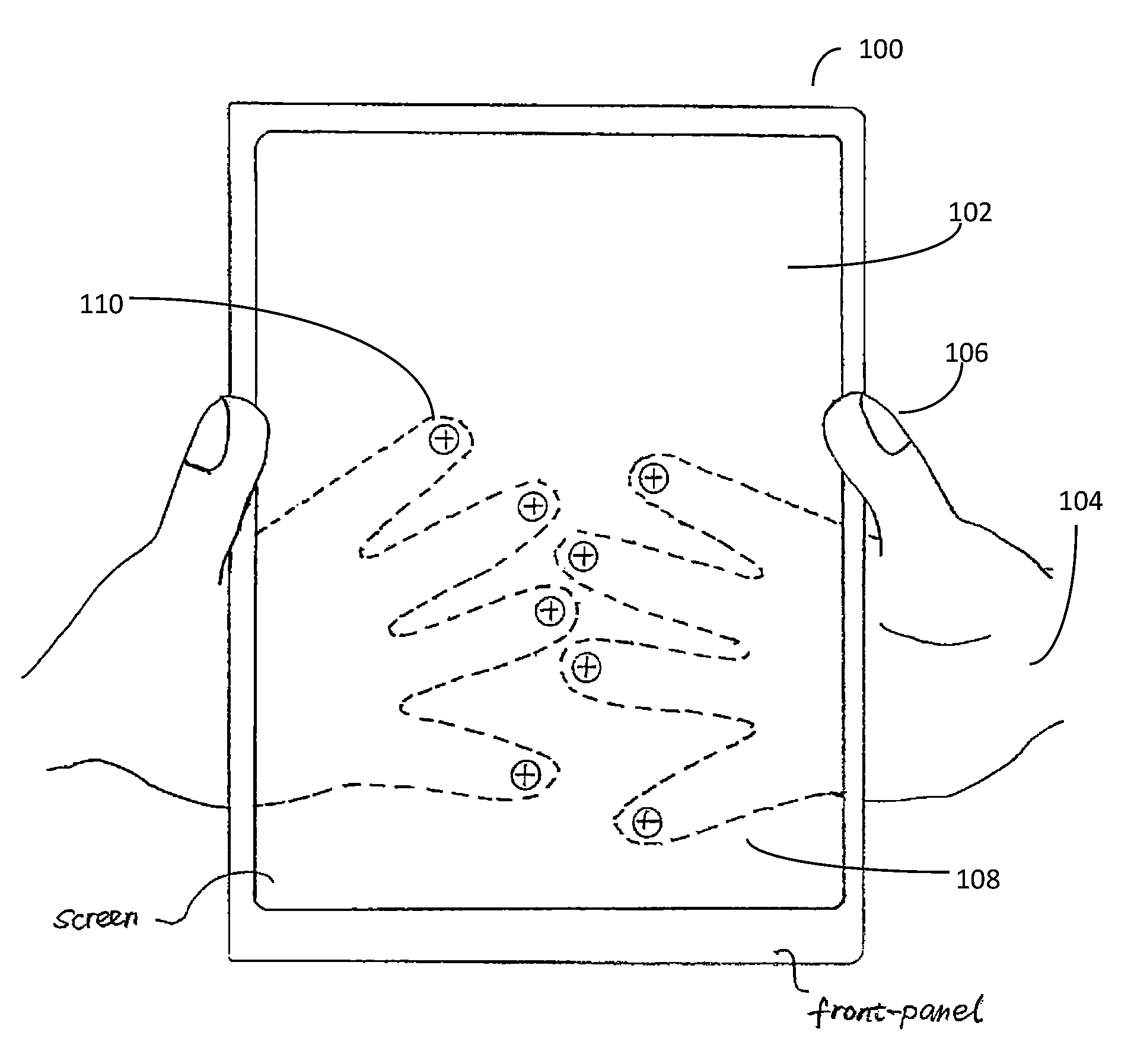 Method for user input from alternative touchpads of a handheld computerized device
