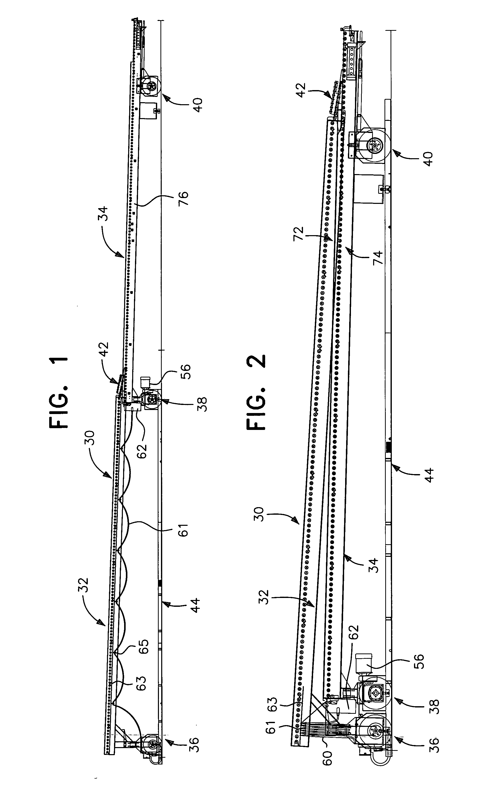 Steerable telescoping conveyor for loading parcels
