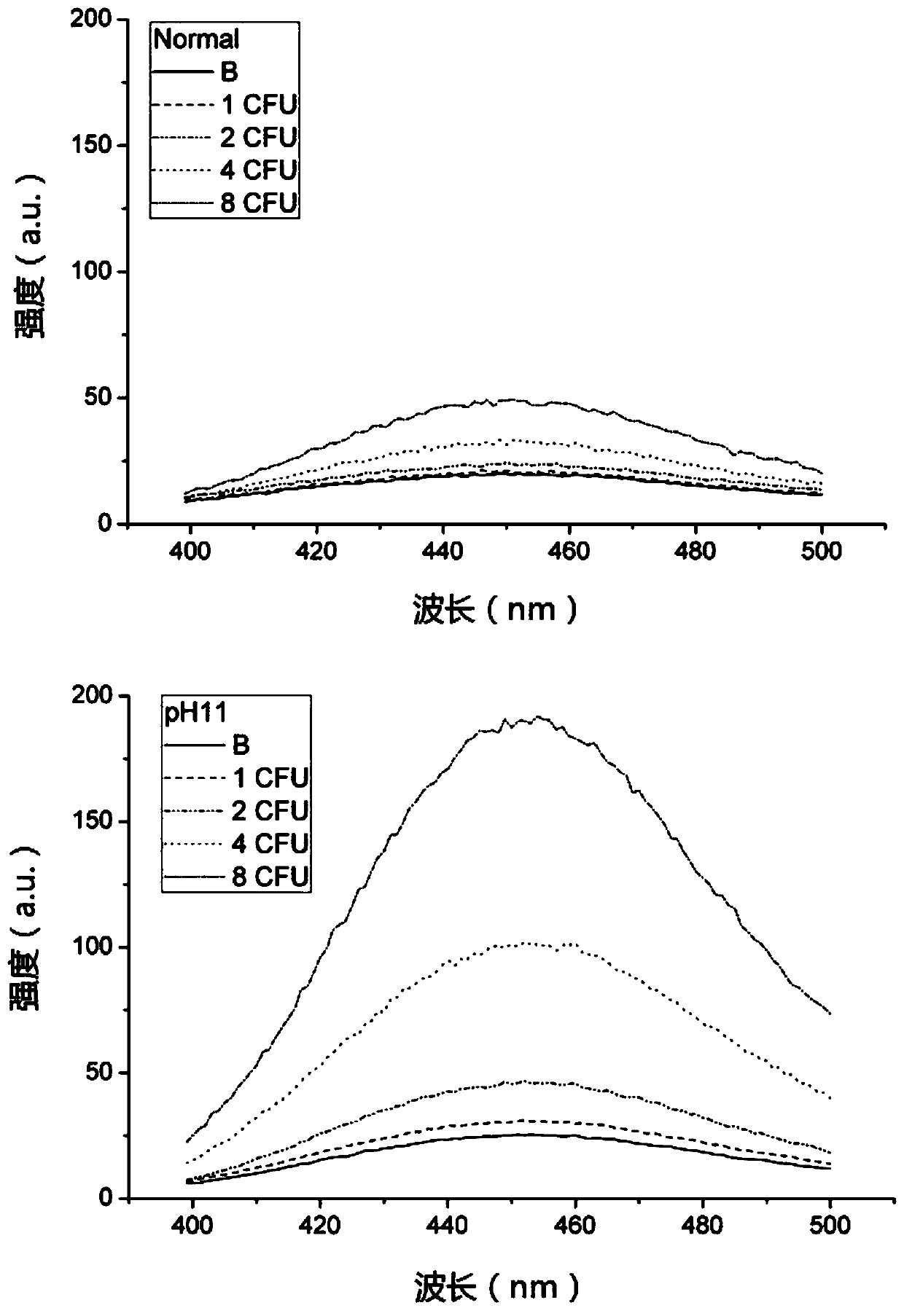 Fluorescent signal enhancement method for detecting escherichia coli by enzyme substrate process