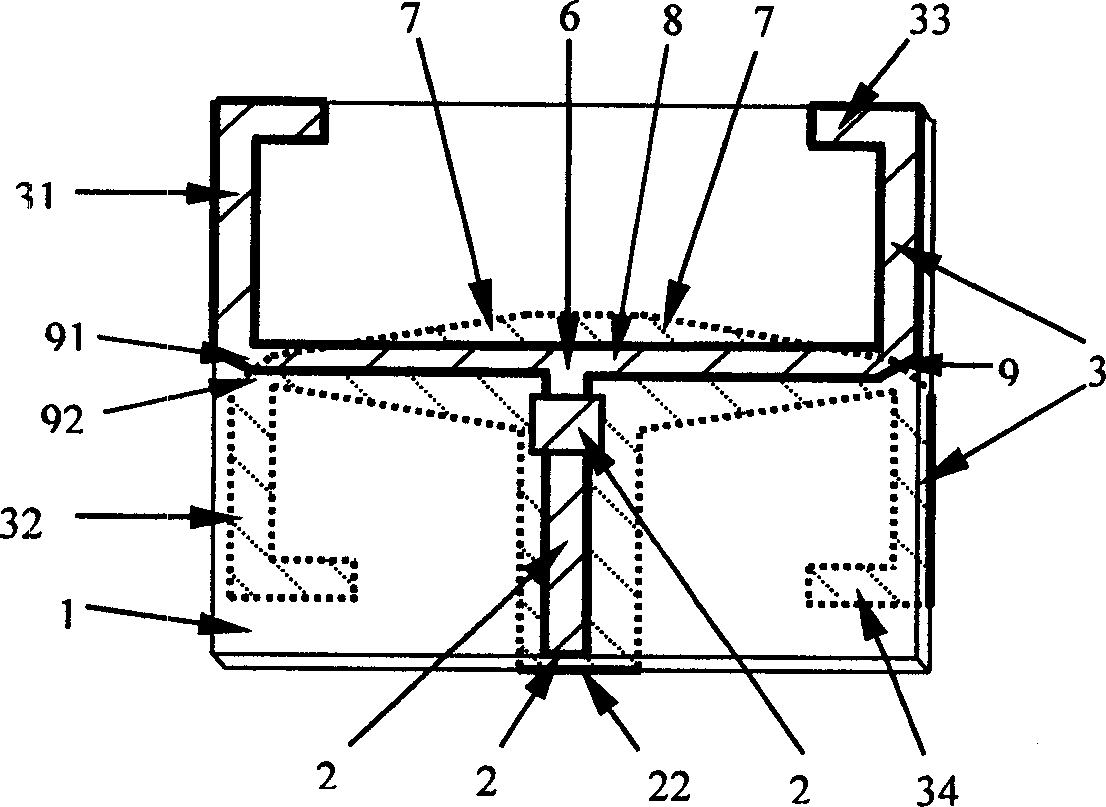 Bidirectional multi-frequency integrated antenna