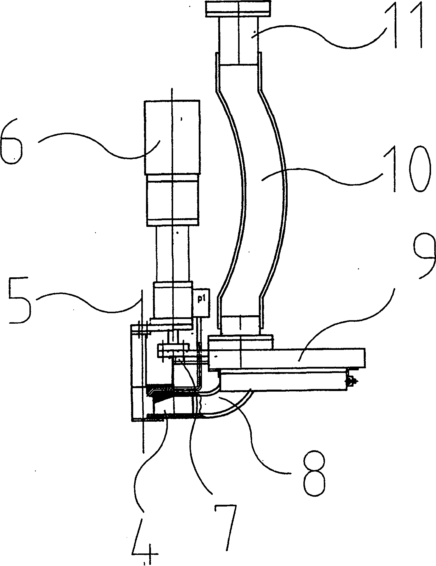 Device for producing moulded pieces from fibrous material