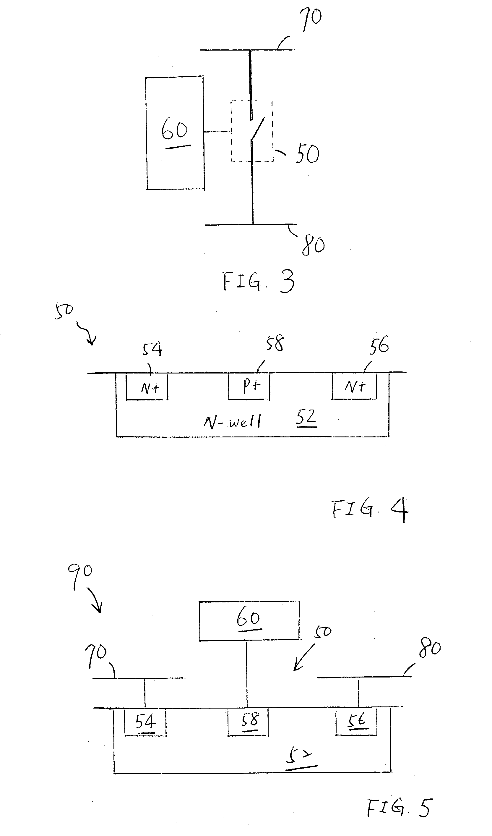 Electrostatic discharge protection device and method using depletion switch