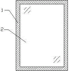 Front frameless glass refrigerator door and preparation method thereof