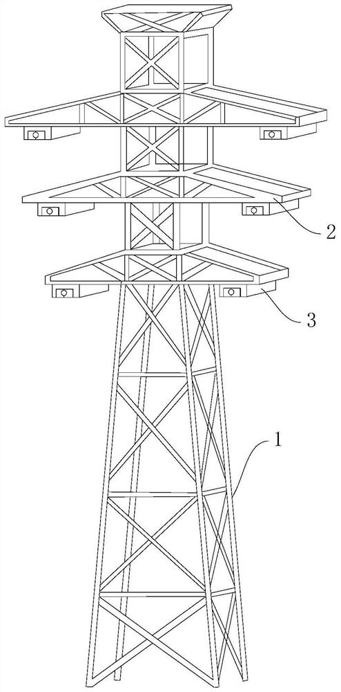 Weathering-resistant steel power transmission iron tower