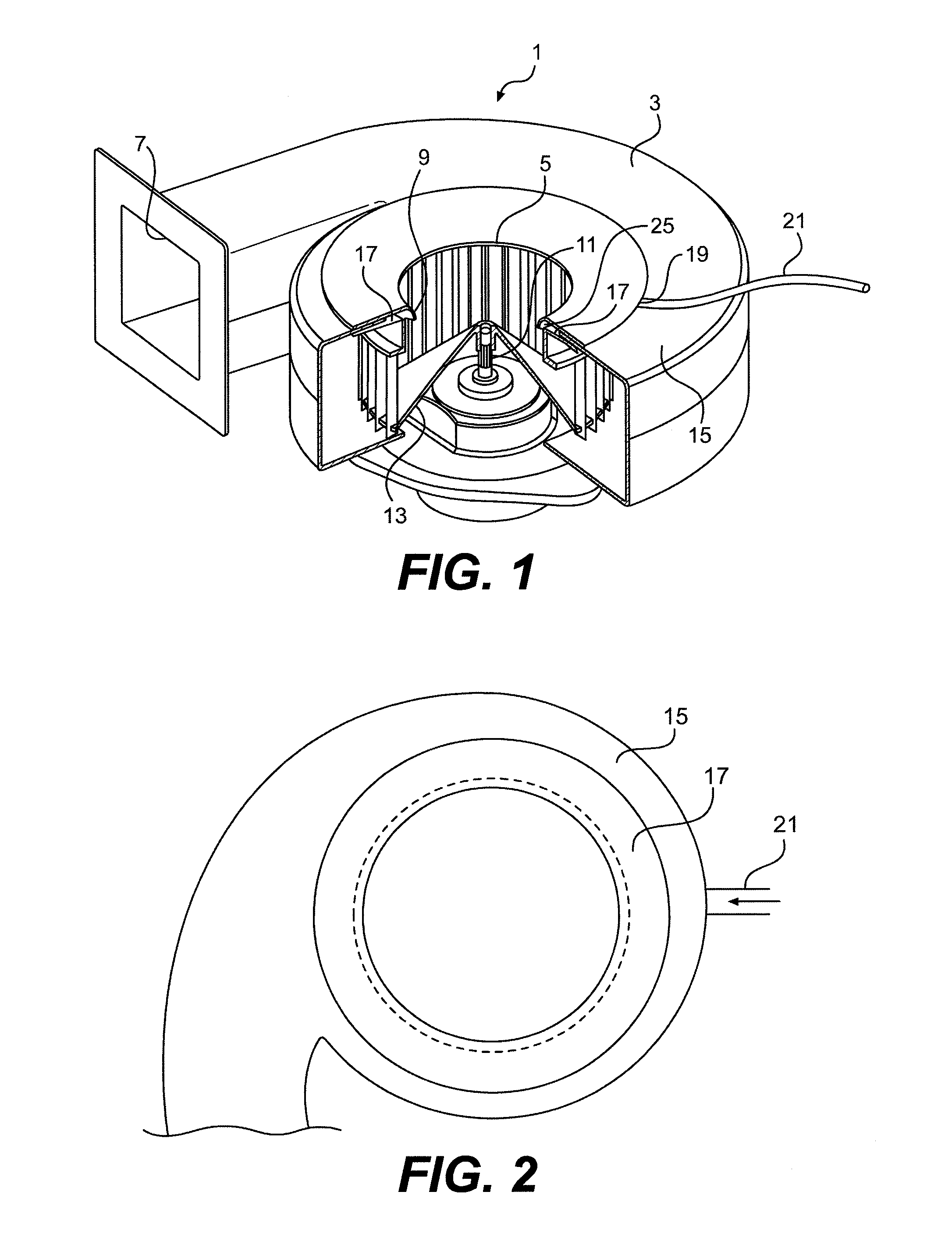 Blower scroll having an aspirator venturi