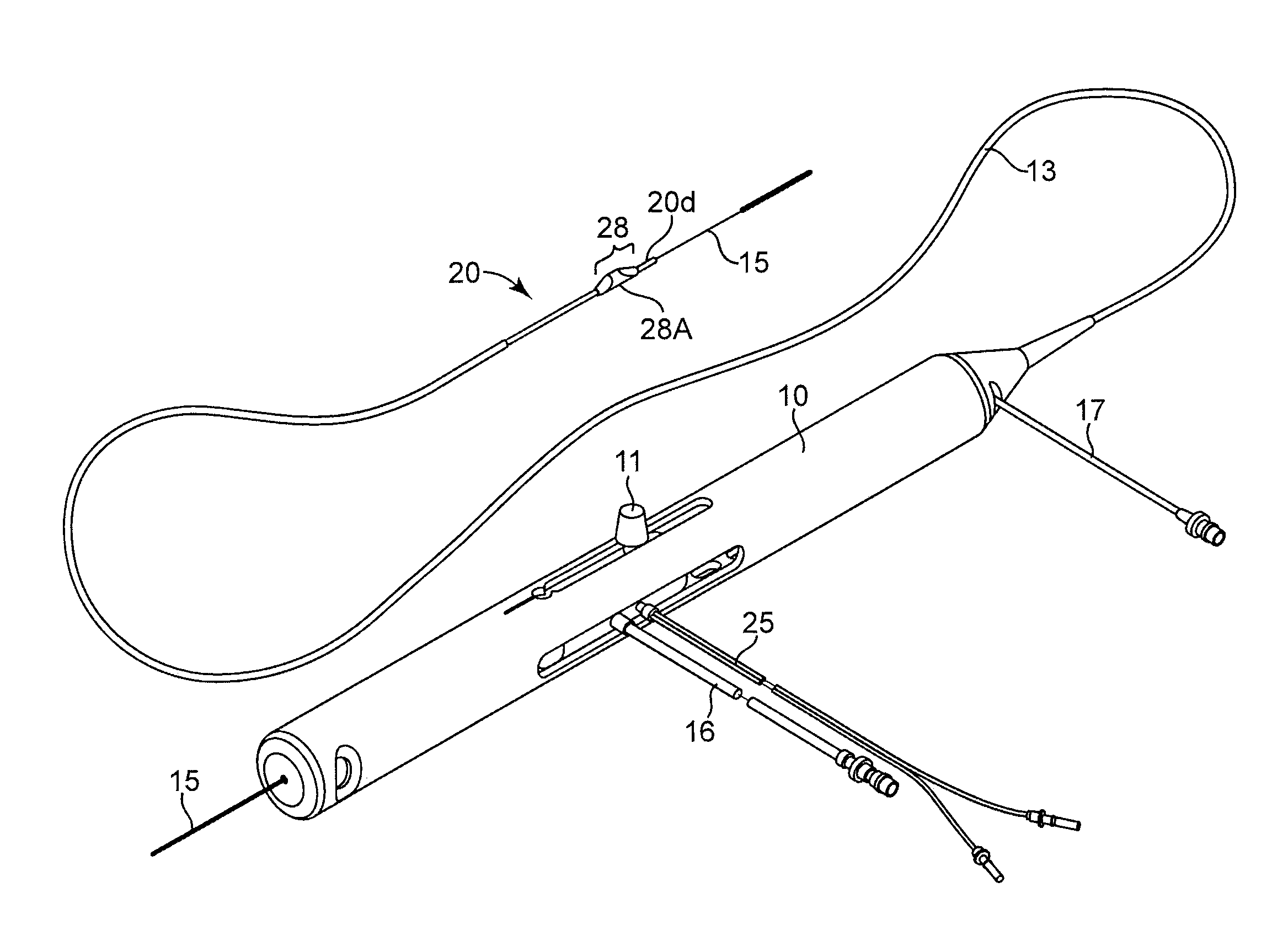 Rotational atherectomy device with pre-curved drive shaft