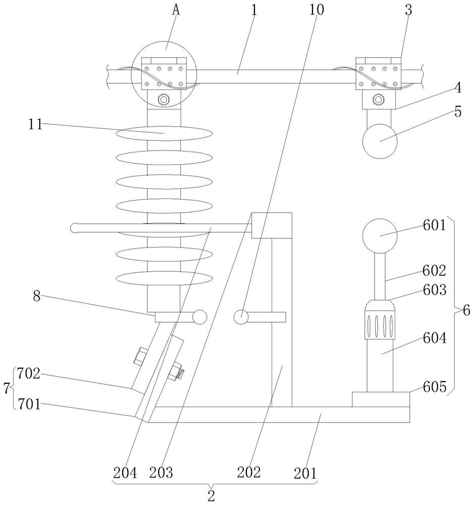 Gap lightning protection device based on electromagnetic transformation