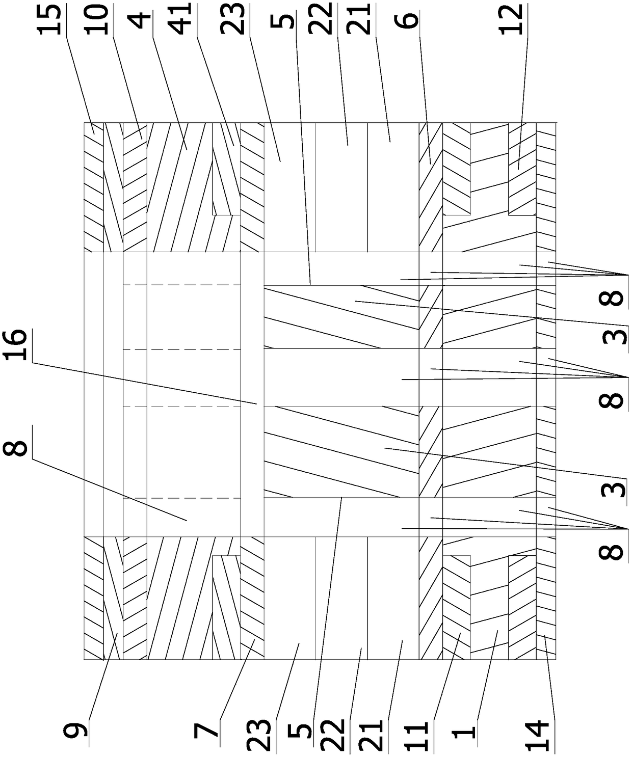 High-efficiency heat-dissipating backboard for new energy vehicle and manufacturing method thereof