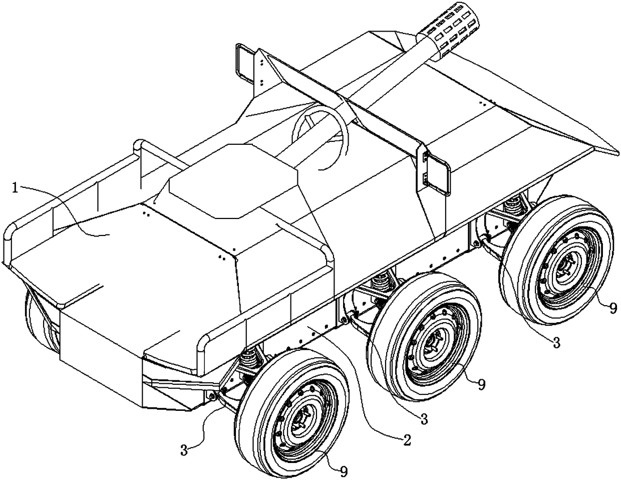 Unmanned platform vehicle and working method thereof