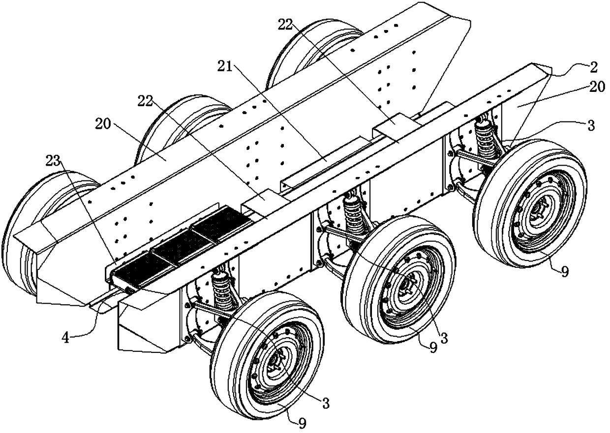 Unmanned platform vehicle and working method thereof