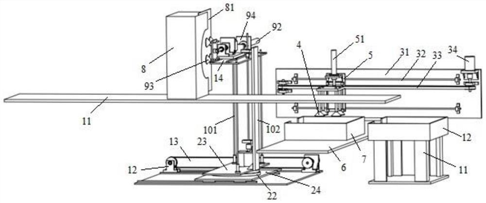 Full-automatic liquid crystal suction cup mechanical device