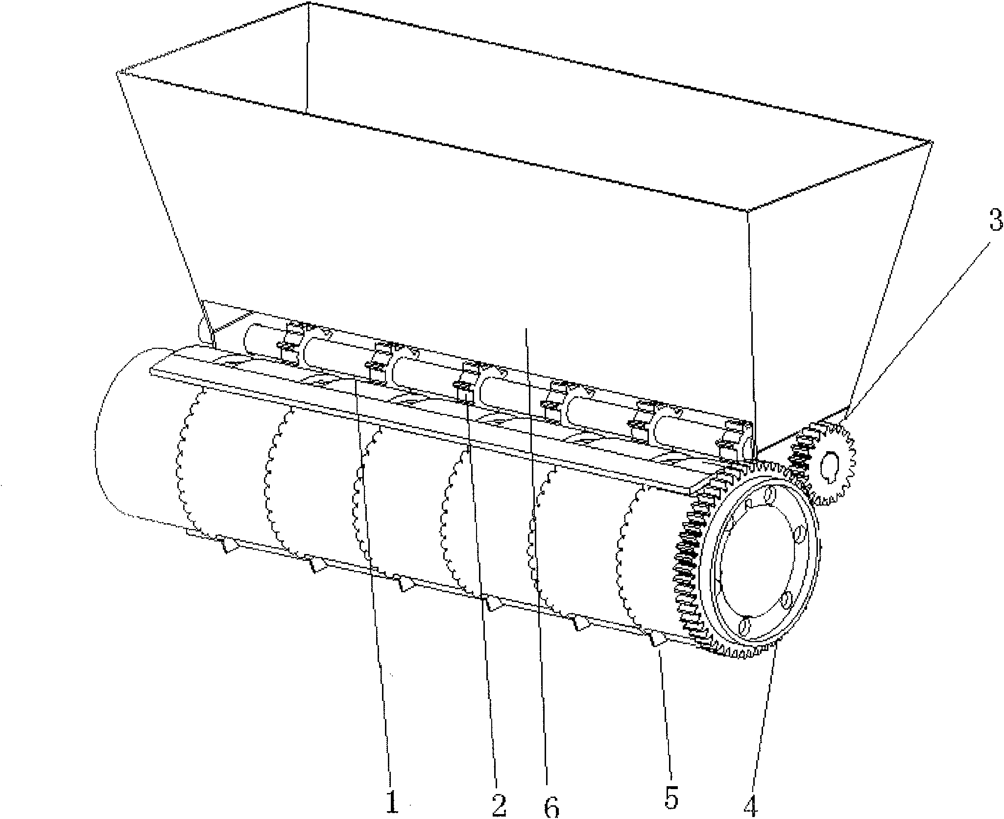 Stirring device for circular tube air-suction seeding unit