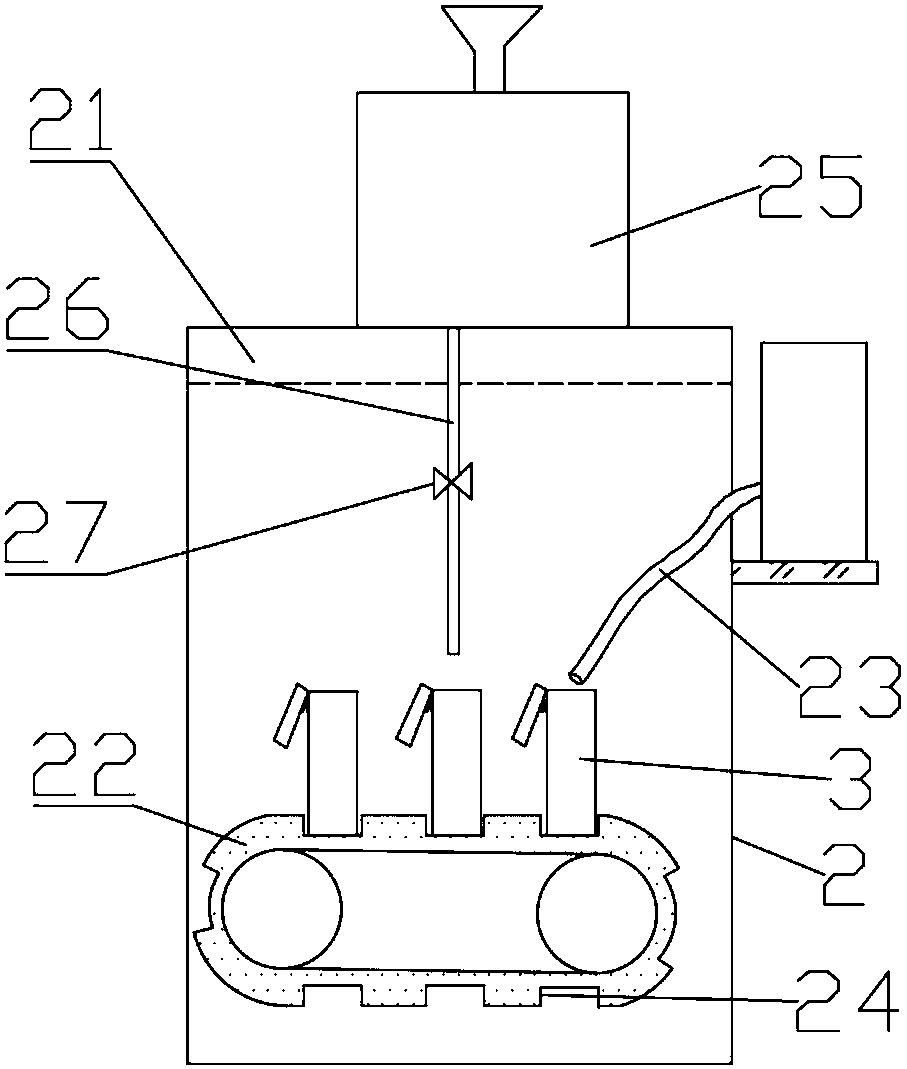 Gypsum raw material adding device for jewelry production