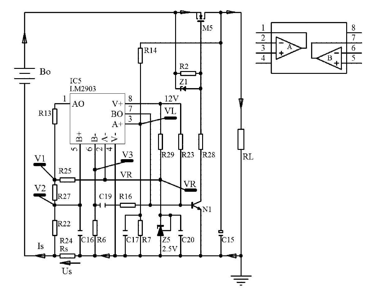 Self-protection conversion circuit of input power supply with undifferentiated output