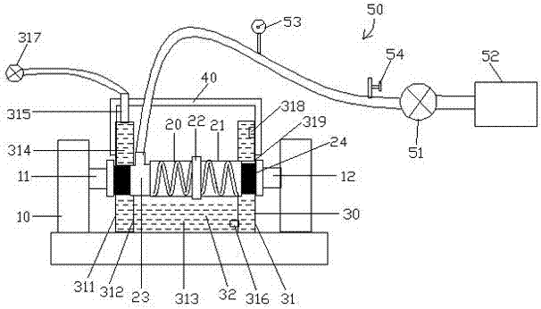 Method for testing sealing performance of metal hose in axial tension and corrosion state