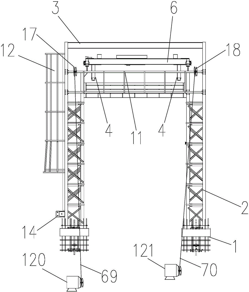 Vehicle carriage volume measurement mechanism based on portal frame