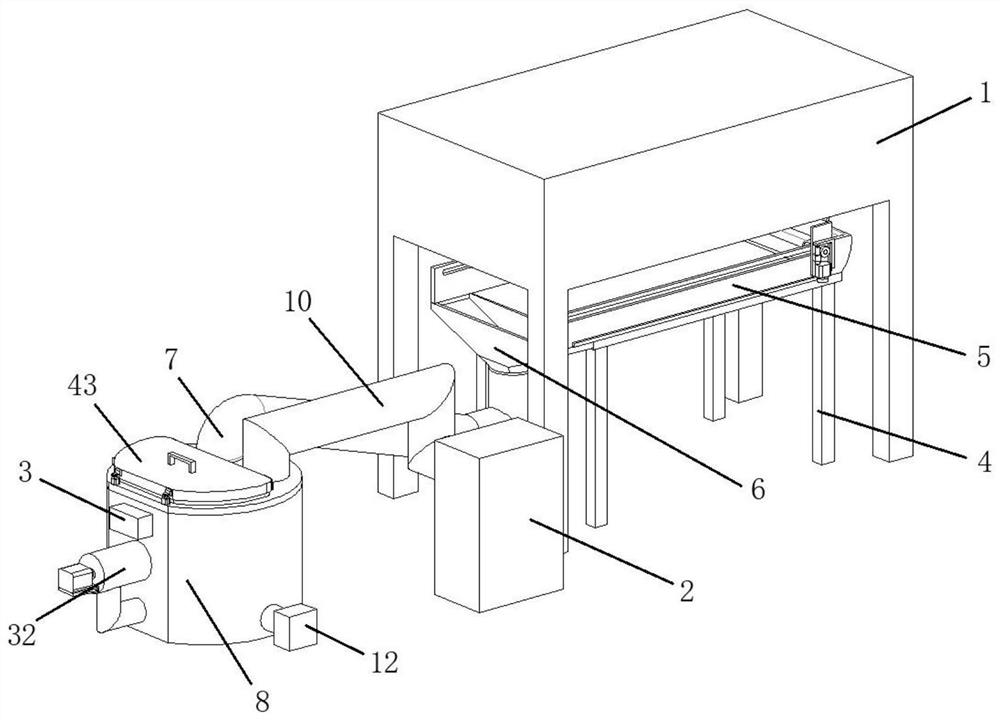 Paper scrap cleaning device for napkin production