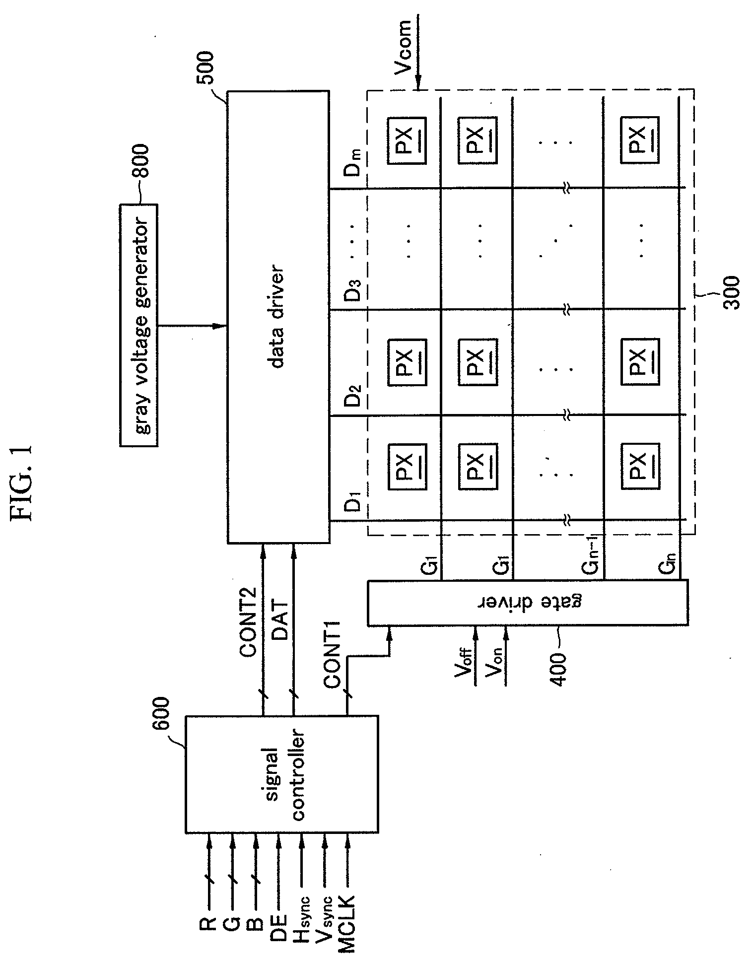 Display device including integrated touch sensors