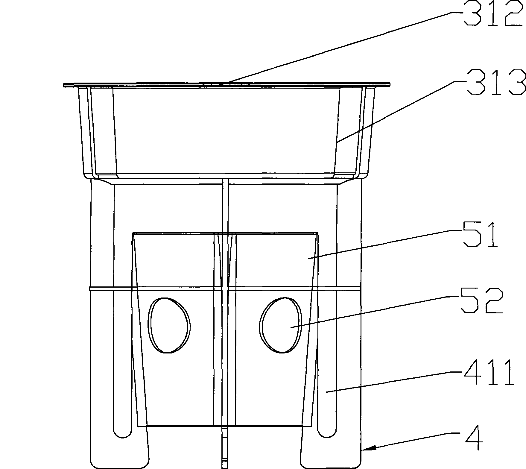 Flow-guiding device of soybean milk machine